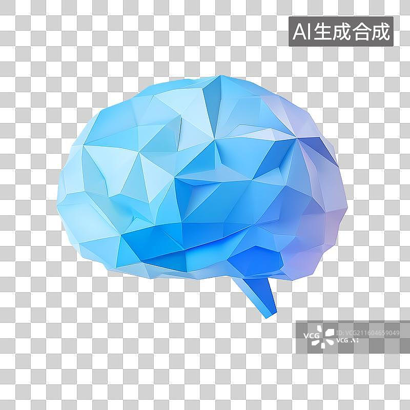 【AI数字艺术】3D人工智能大脑科技智能元素图片素材