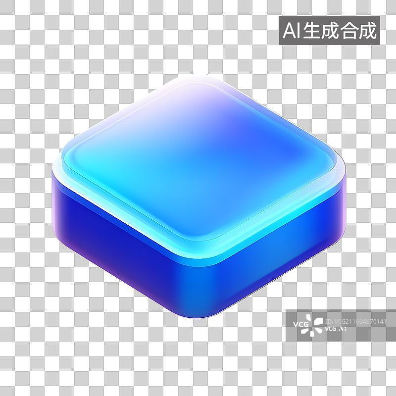 【AI数字艺术】等距科技展台元素图片素材