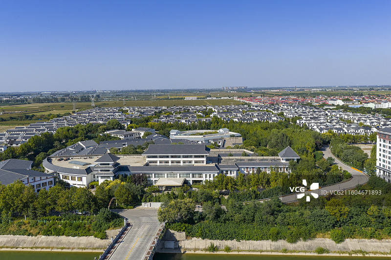 河北省石家庄市国御温泉度假小镇航拍图片图片素材