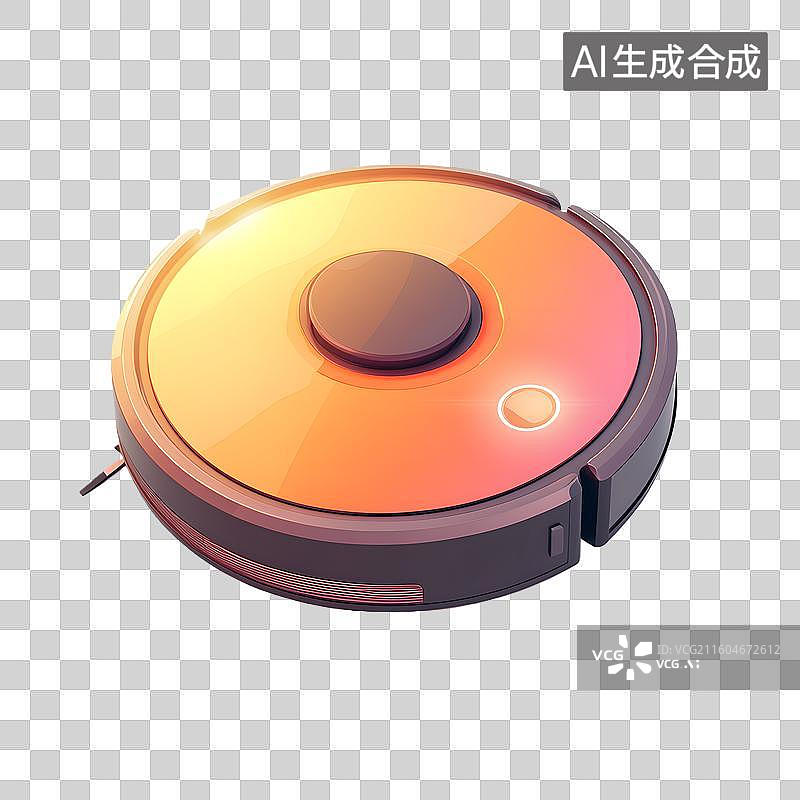 【AI数字艺术】卡通3D智能扫地机图片素材
