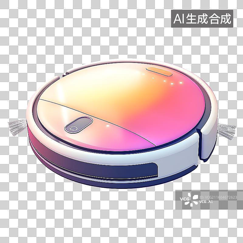 【AI数字艺术】卡通3D智能扫地机图片素材