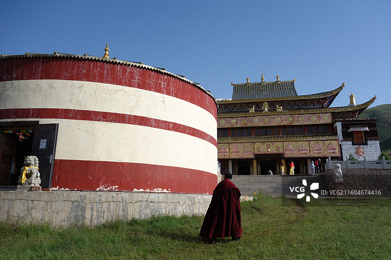 青海省海北州祁连县阿柔大寺图片素材