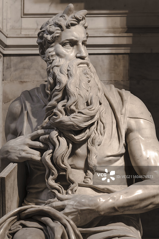 米开朗基罗作品《摩西》图片素材