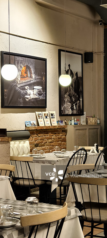 希腊色萨利大区特里卡拉州～卡兰巴卡希腊美食餐厅图片素材