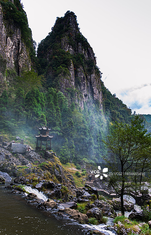 温州刘伯温故里百丈漈景区风景图片素材