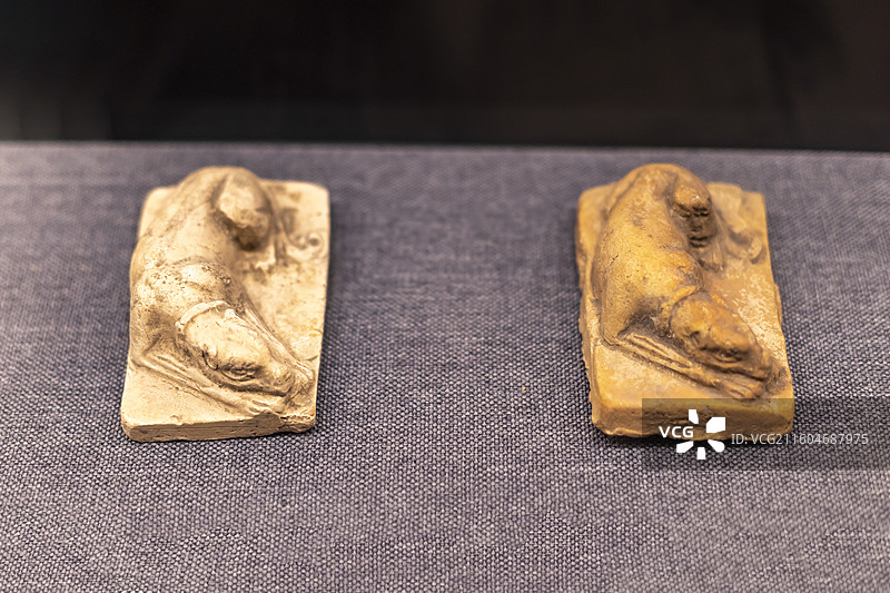 陶犬 唐 文安县麻各庄董满墓 廊坊博物馆图片素材