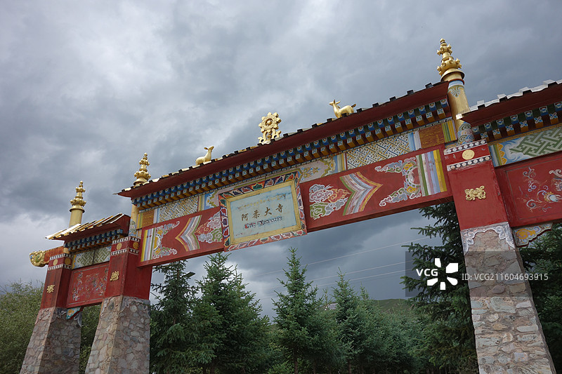 青海省海北州祁连县阿柔大寺图片素材