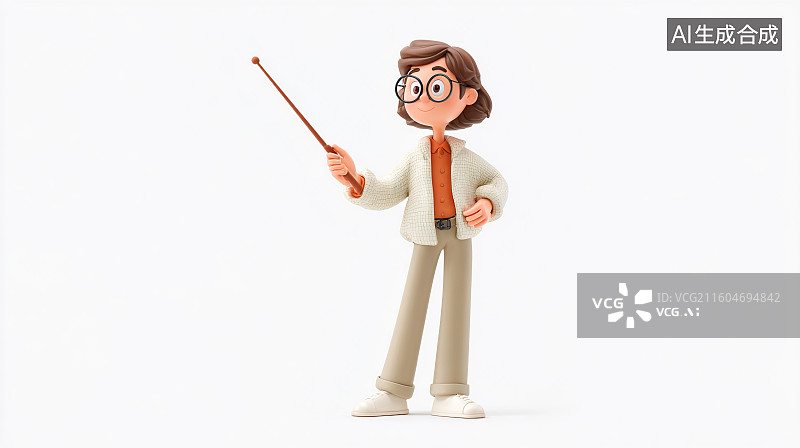 【AI数字艺术】卡通教师人物图片素材