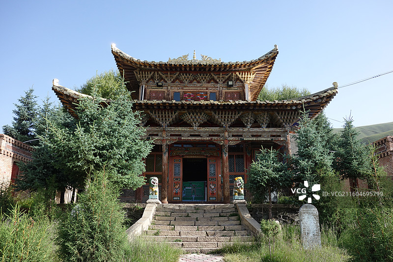 青海省海北州祁连县阿柔大寺图片素材
