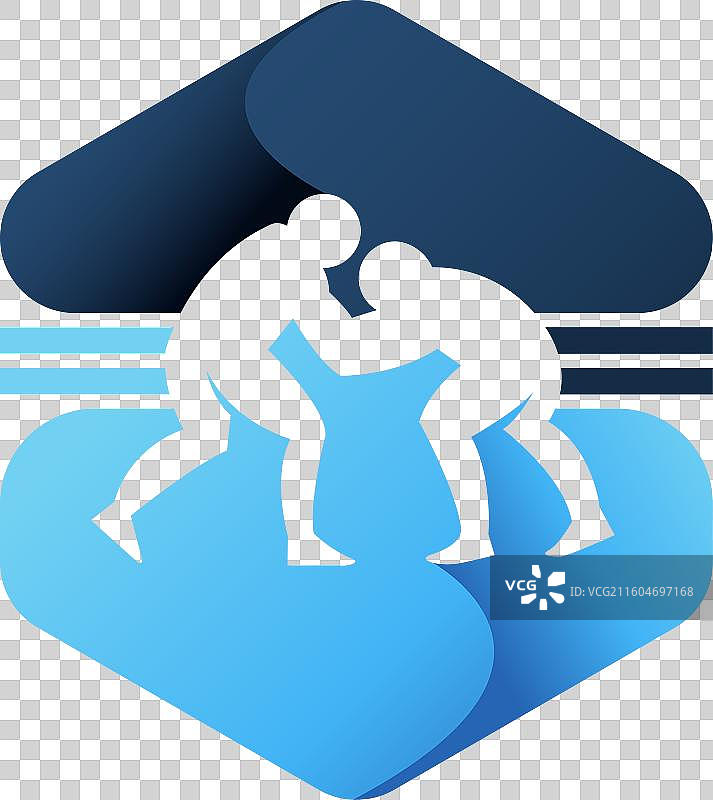 渐变摔跤标志设计模板图片素材