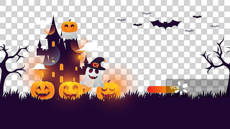 万圣节庆典的YouTube缩略图图片素材