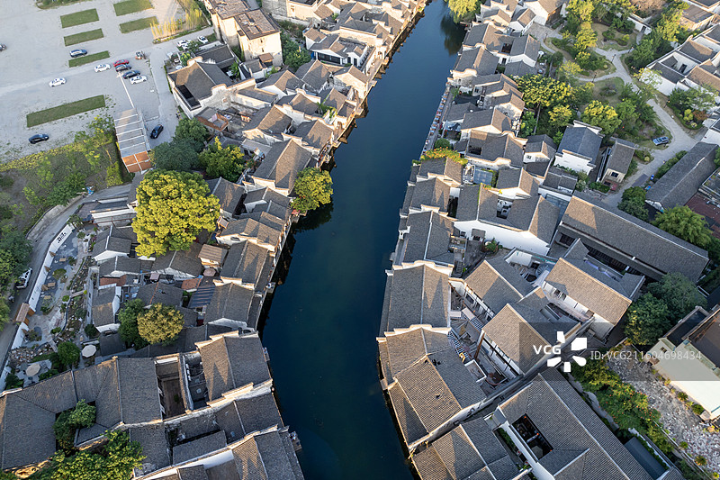 南浔古镇百间楼航拍图片素材