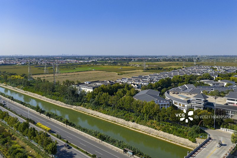 河北省石家庄市国御温泉度假小镇航拍图片图片素材