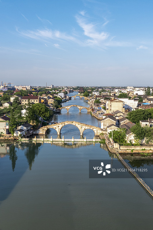 浙江省湖州市南浔区双林三桥古建筑图片素材
