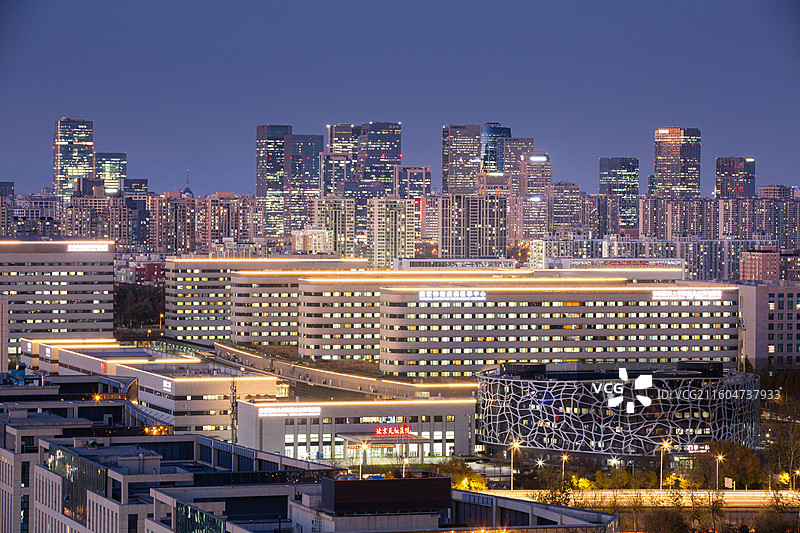 北京丽泽商务区与天坛医院同框图片素材