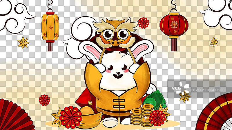 中国新年庆祝活动 YouTube 缩略图图片素材