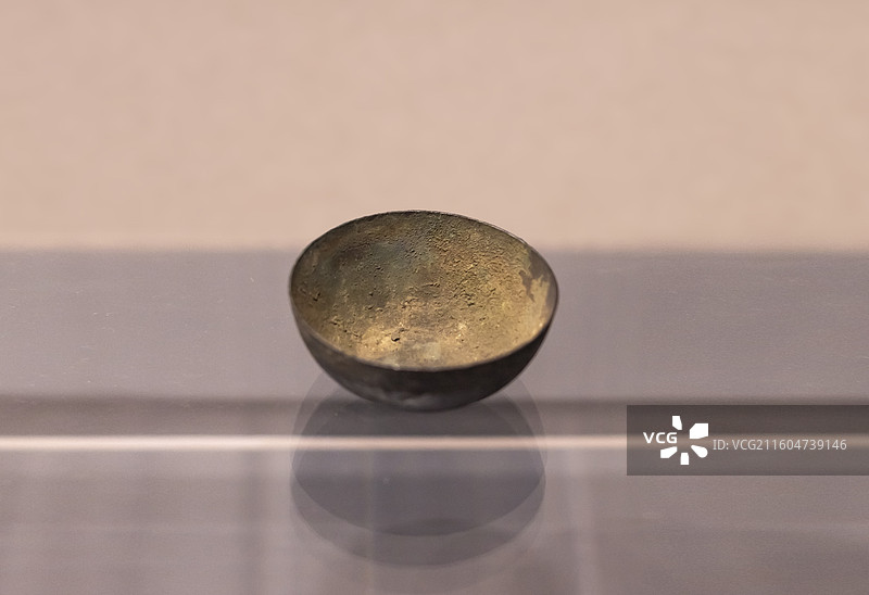 银杯 金 1976年固安县于沿村宝严寺地宫 廊坊博物馆图片素材