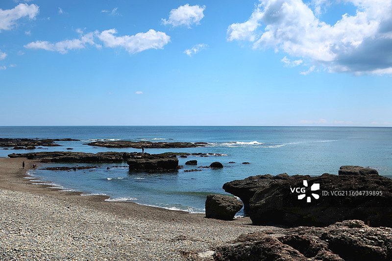 日本茨城县东茨城郡大洗町，大洗公园和大洗海岸图片素材