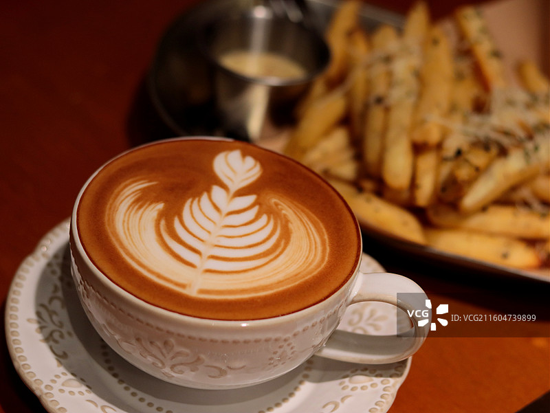 咖啡和薯条图片素材