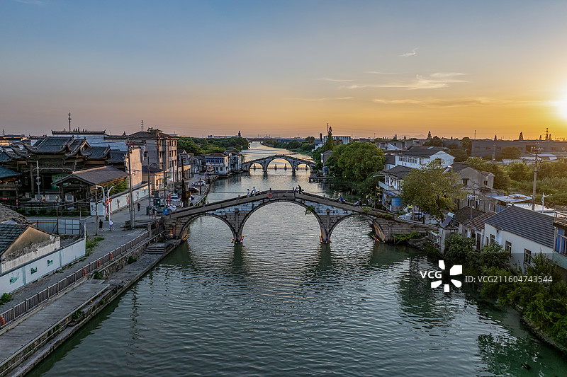 浙江省湖州市南浔区双林三桥古建筑图片素材