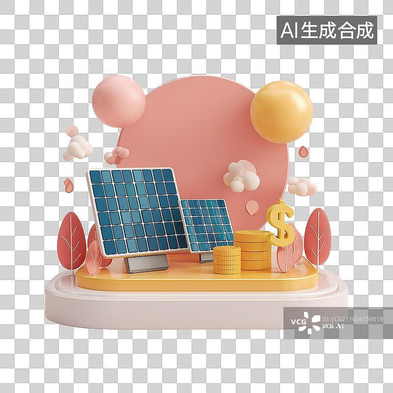 【AI数字艺术】智能微电网3D大屏图片素材