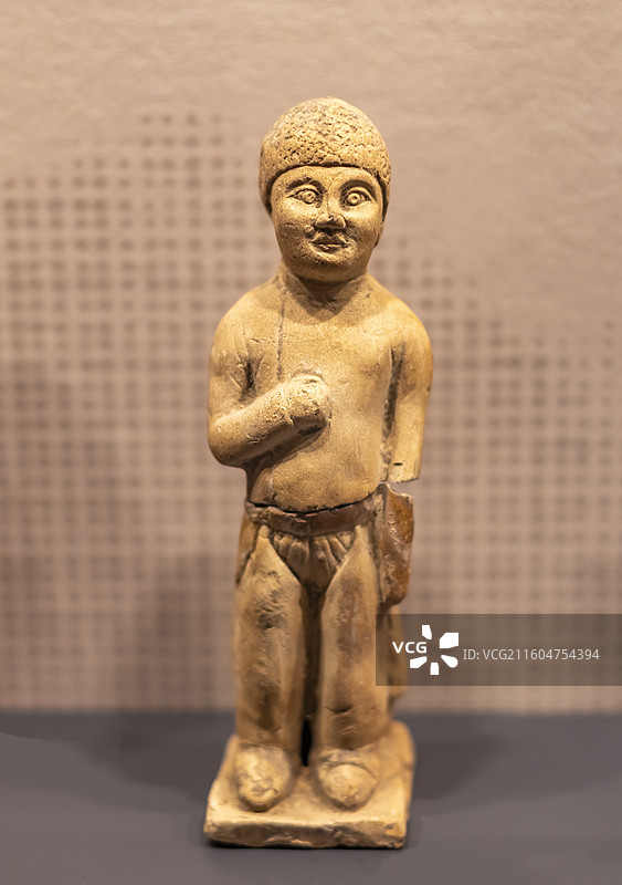 昆仑奴俑 唐 文安县麻各庄董满墓 廊坊博物馆图片素材