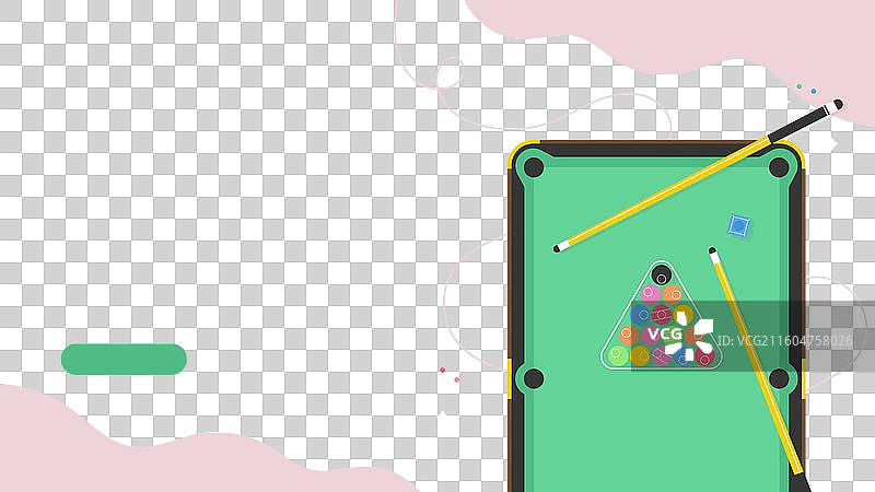 台球俱乐部扁平化登录页模板图片素材