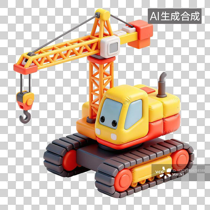 【AI数字艺术】起重机插画图片素材