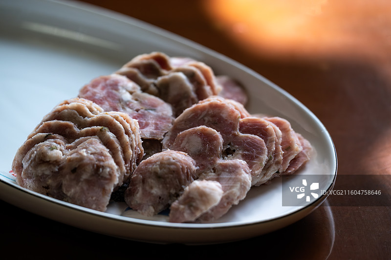 江苏省高邮市汉族传统小吃-普包肉图片素材