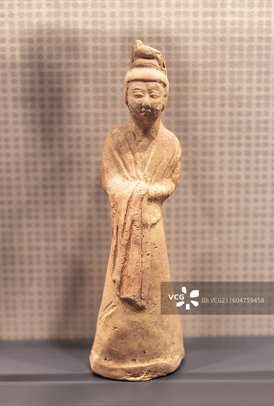 女侍俑 唐 文安县麻各庄董满墓 廊坊博物馆图片素材