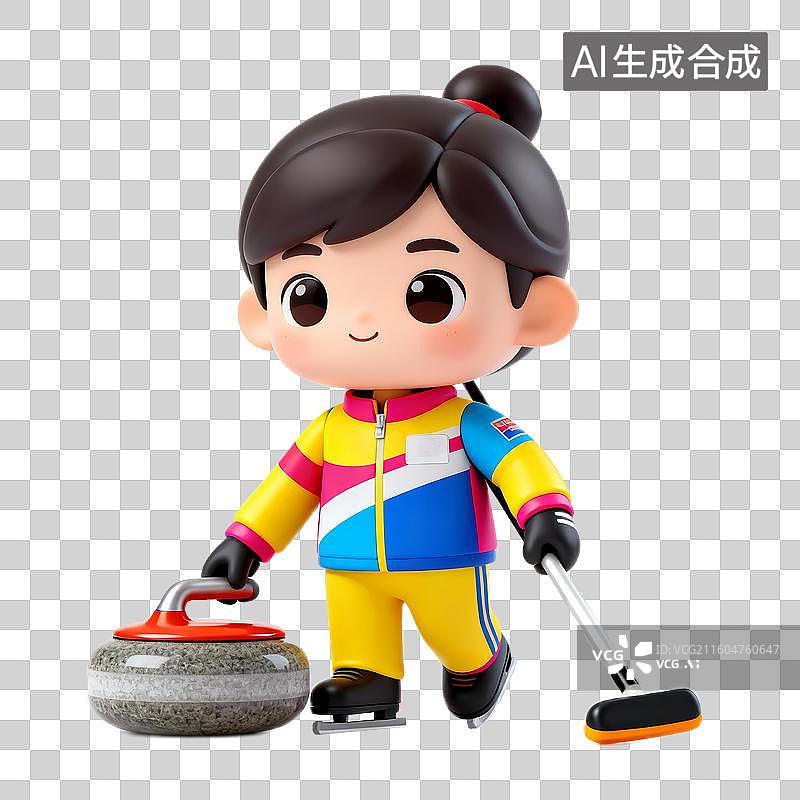 【AI数字艺术】卡通运动员图片素材