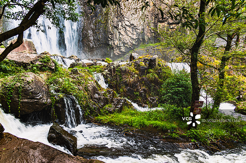 温州刘伯温故里百丈漈景区风景图片素材