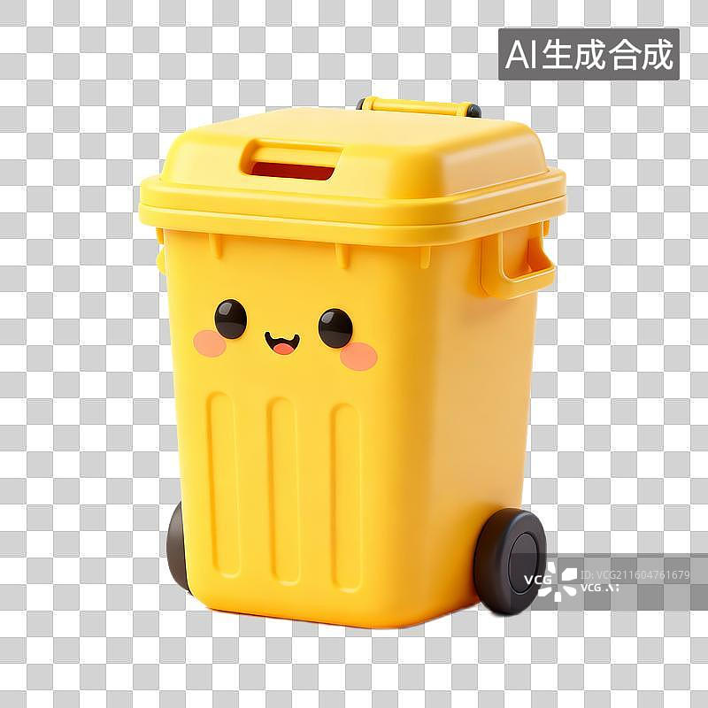 【AI数字艺术】卡通垃圾桶图片素材