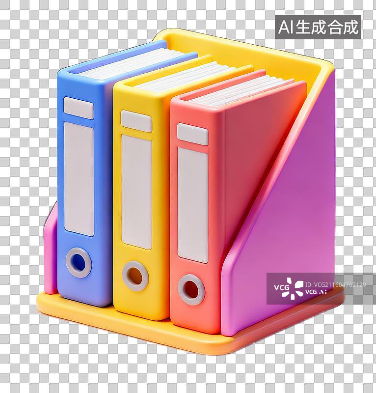 【AI数字艺术】办公用品文件架图片素材