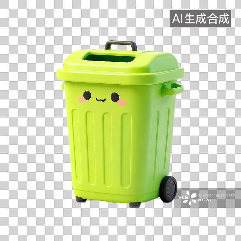 【AI数字艺术】卡通垃圾桶图片素材