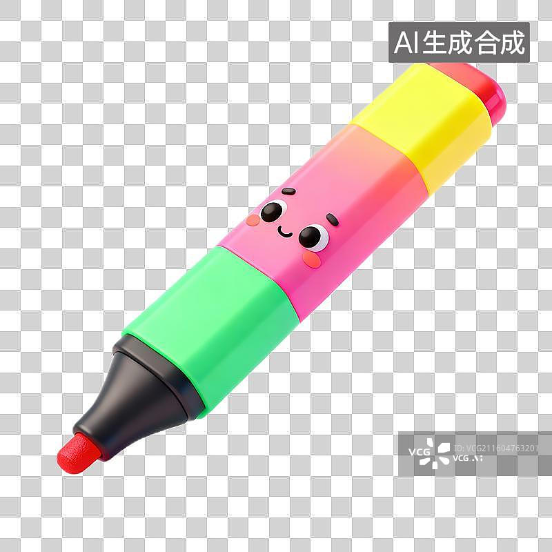 【AI数字艺术】办公用品荧光笔图片素材