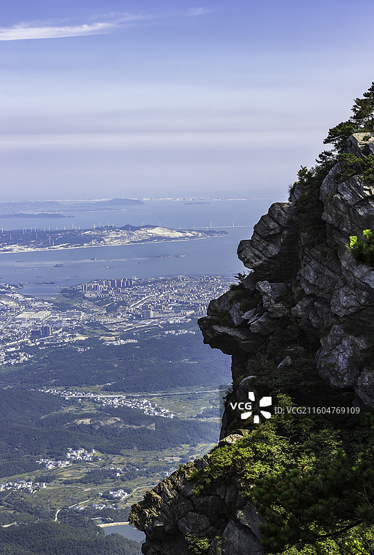 庐山五老峰远眺鄱阳湖图片素材
