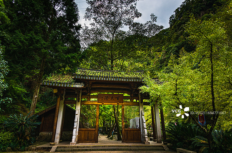 温州刘伯温故里百丈漈景区风景图片素材