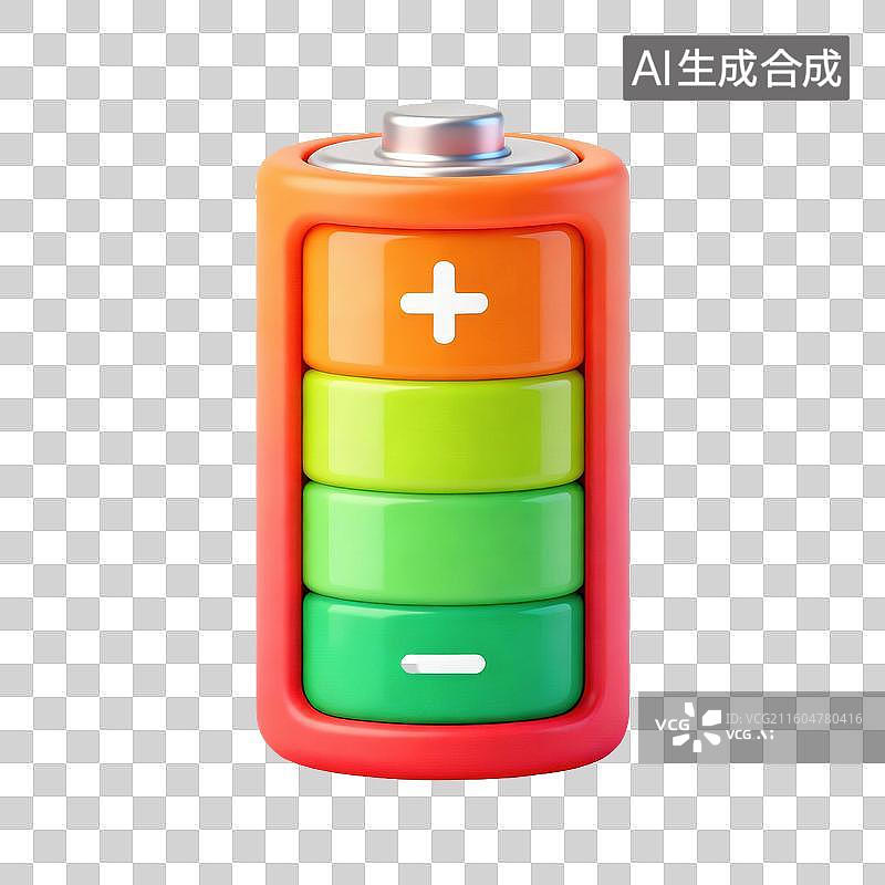 【AI数字艺术】彩色电池形状儿童玩具图片素材