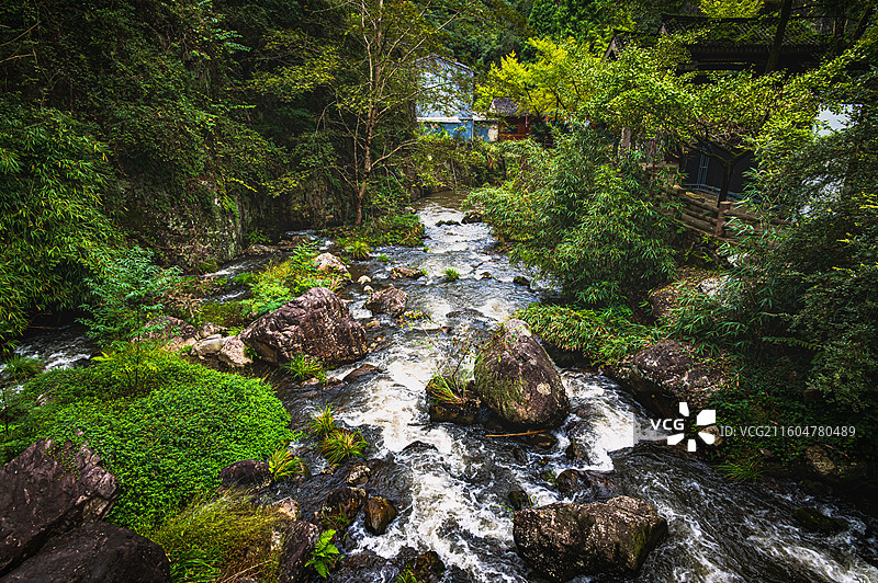 温州刘伯温故里百丈漈景区风景图片素材
