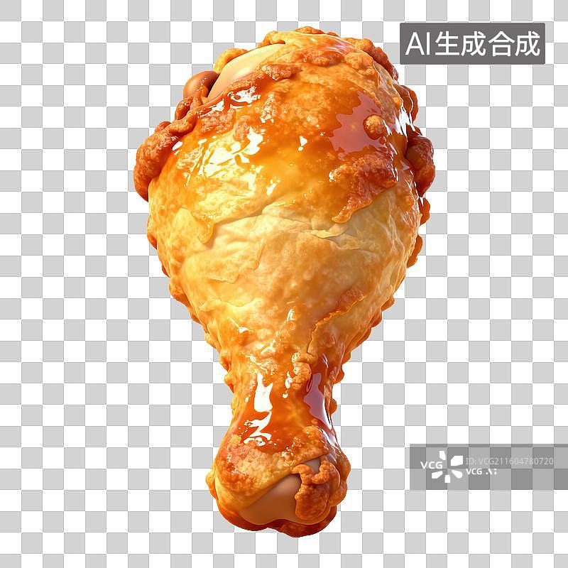 【AI数字艺术】美味金黄脆皮炸鸡腿图片素材