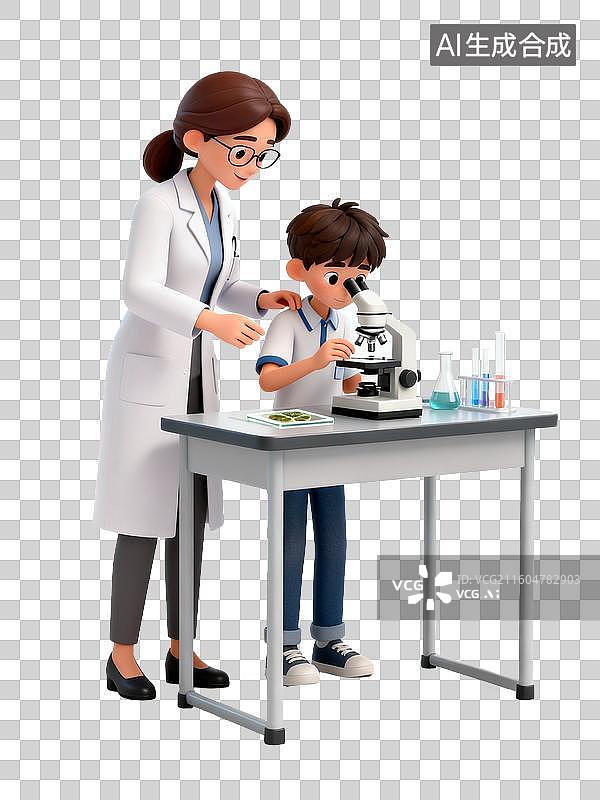 【AI数字艺术】化学实验课老师教学场景图片素材