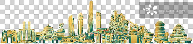 重庆国潮风解放碑洪崖洞山城巷磁器口长江索道鹅岭公园人民大礼堂东水门长江大桥李子坝标志性城市建筑图片素材