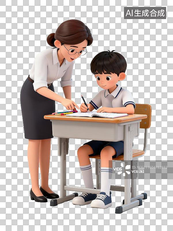 【AI数字艺术】老师教学场景图片素材