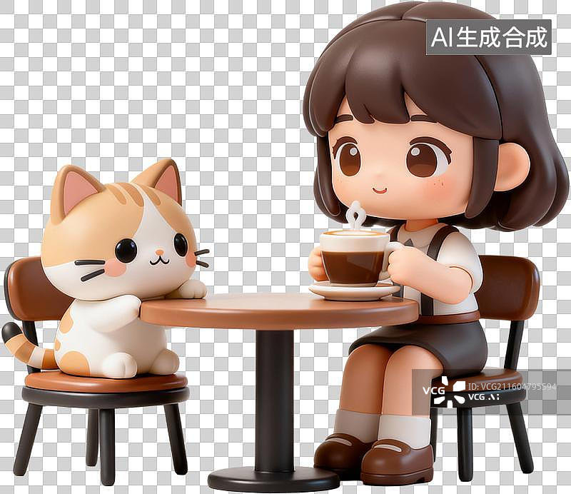 【AI数字艺术】卡通3D可爱的宠物经济宠物猫狗训练护理生活方式插画元素设计素材图片素材