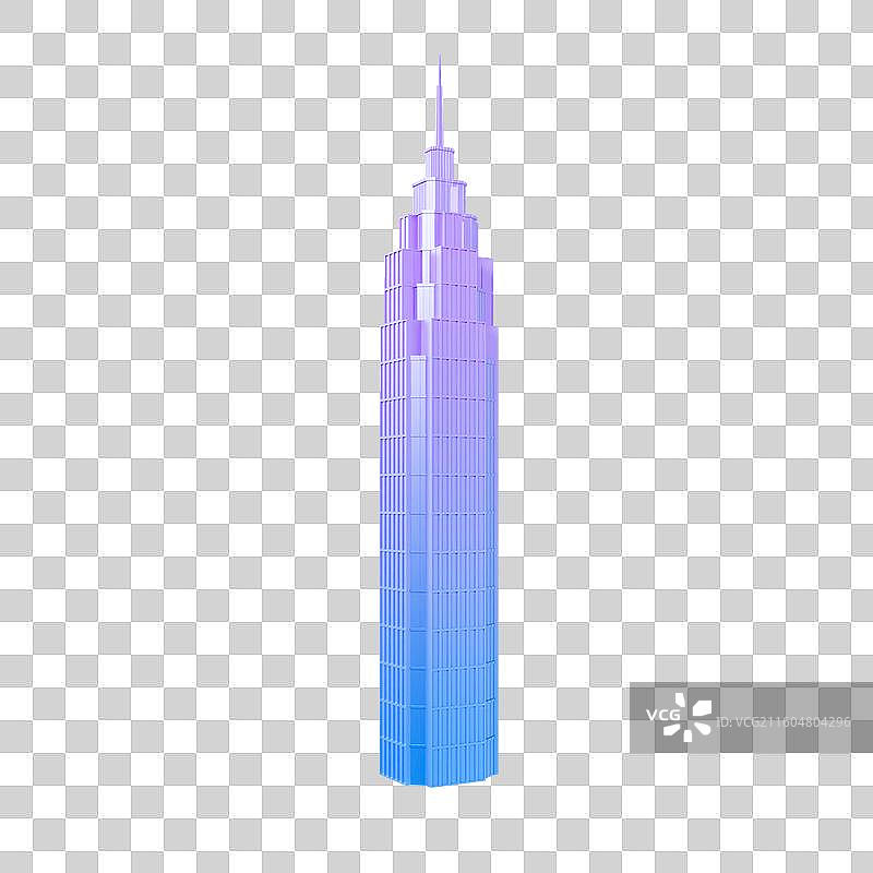 3D渲染的广州城市建筑广晟国际大厦元素图片素材