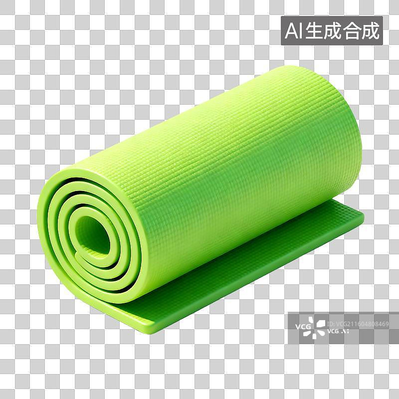 【AI数字艺术】绿色健身瑜伽垫图片素材