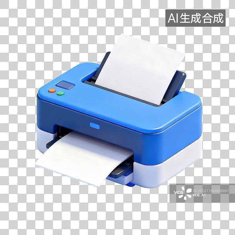 【AI数字艺术】办公家用彩色桌面打印机图片素材