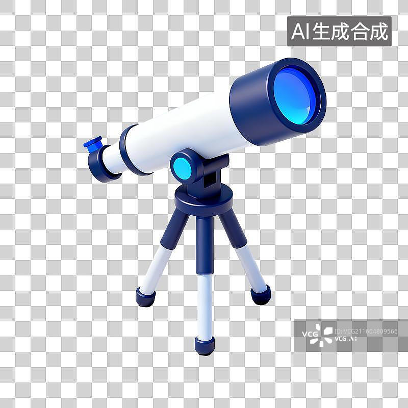 【AI数字艺术】放置在三脚架上的天文望远镜图片素材