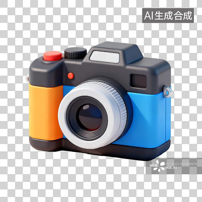 【AI数字艺术】色彩鲜艳卡通风格相机图片素材